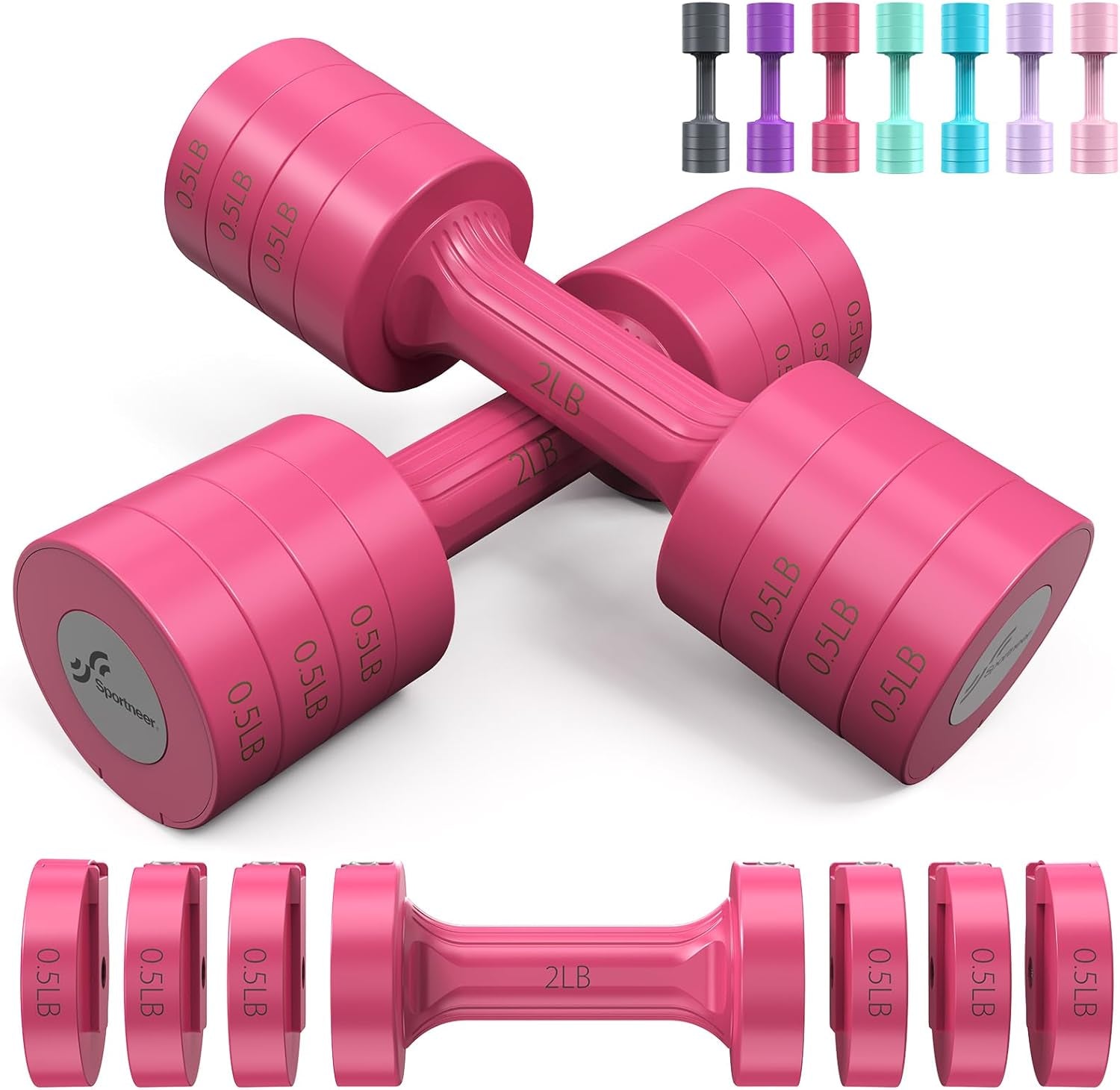 Adjustable Dumbbell Set — 4-in-1 Hand Weights for Home Strength Training
