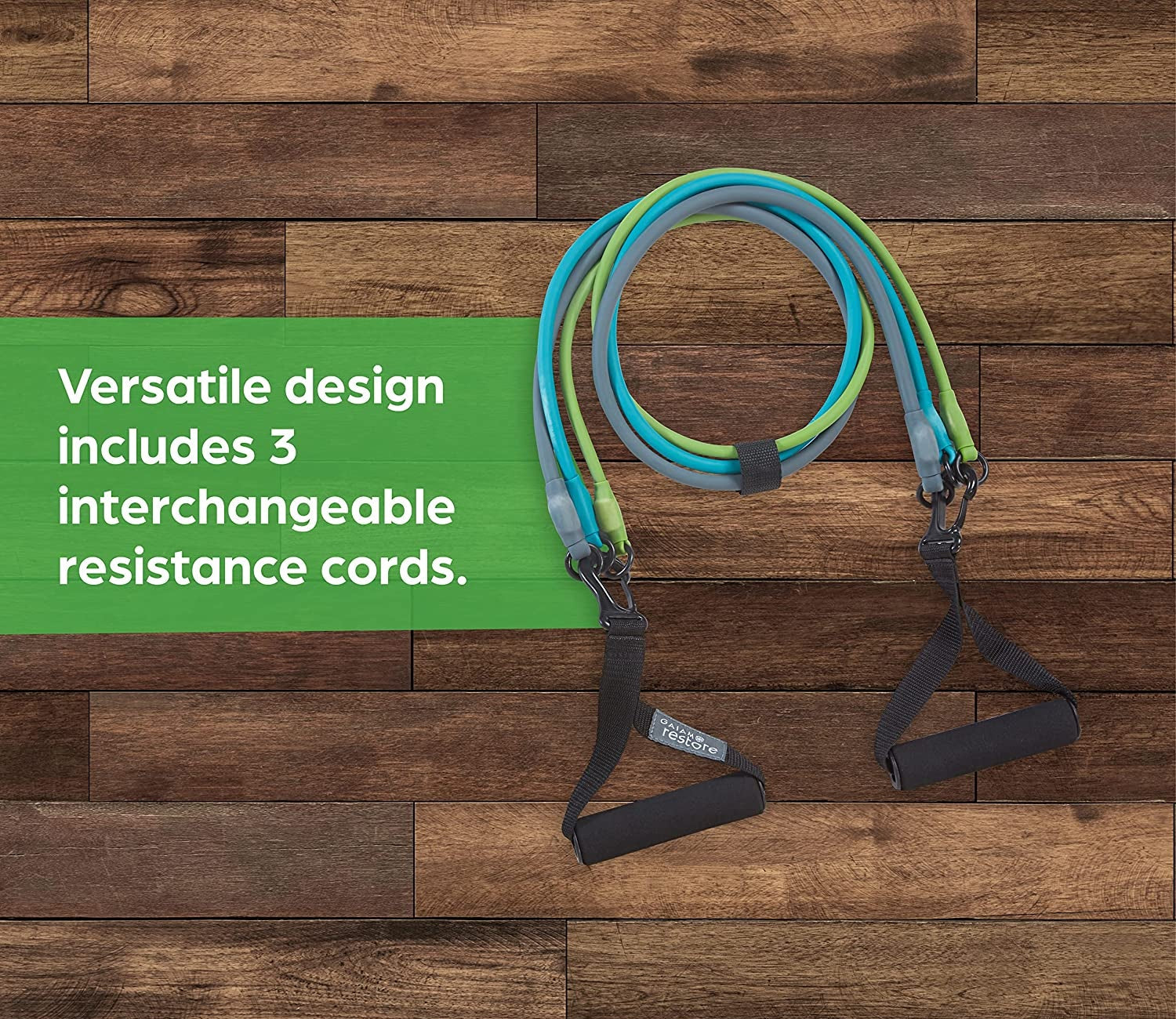 3-In-1 Resistance Band Kit with Comfort-Grip Handles and Interchangeable Strength Bands for High Intensity Training