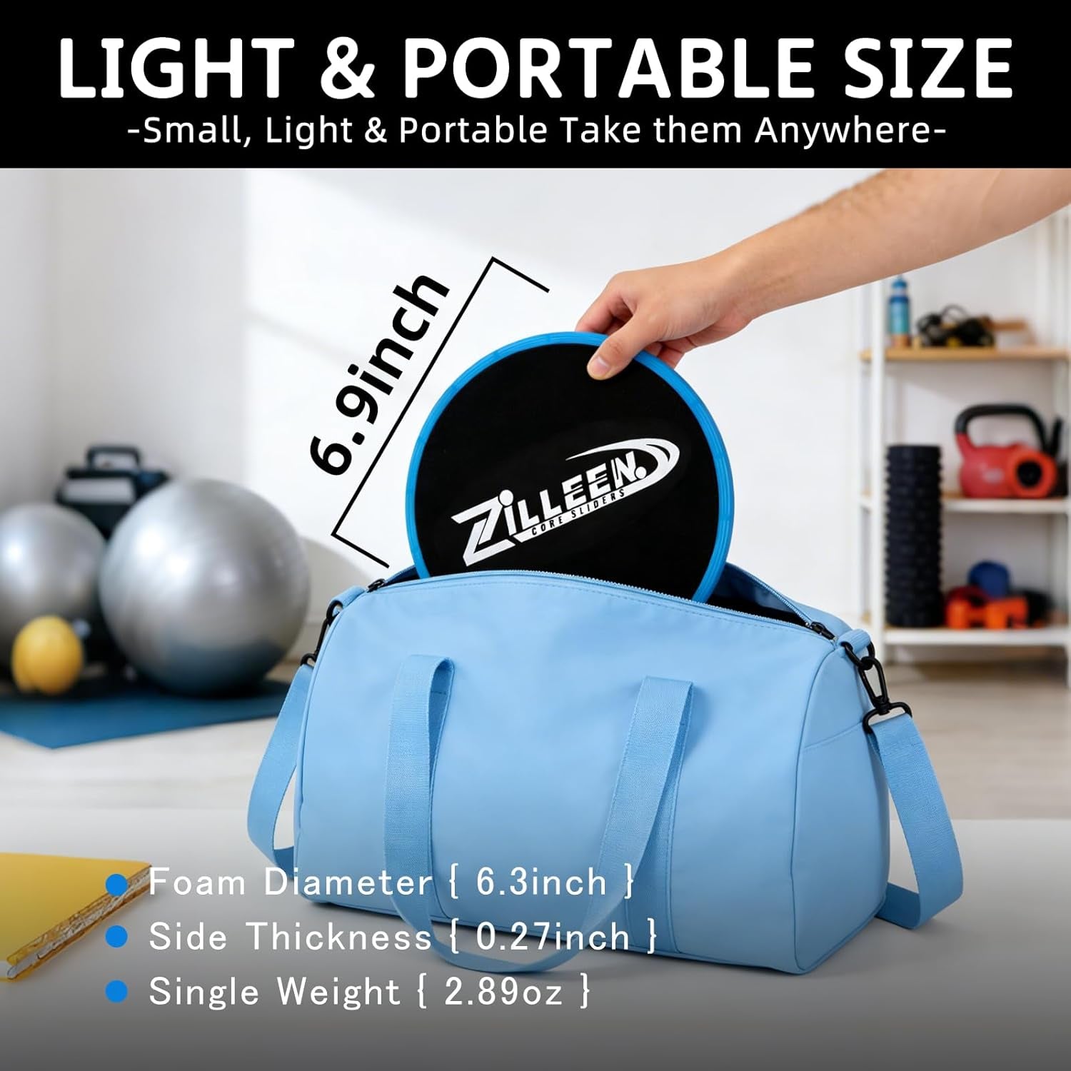 Exercise Sliders for Working Out Fitness Discs for Pilates Women Men, 2 Pack