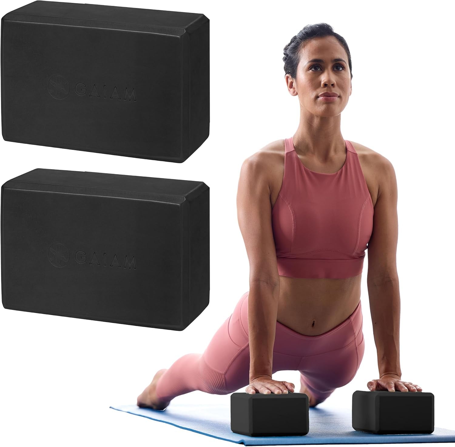 Yoga Block - Supportive Latex-Free Eva Foam - Soft Non-Slip Surface with Beveled Edges for Yoga, Pilates, Meditation