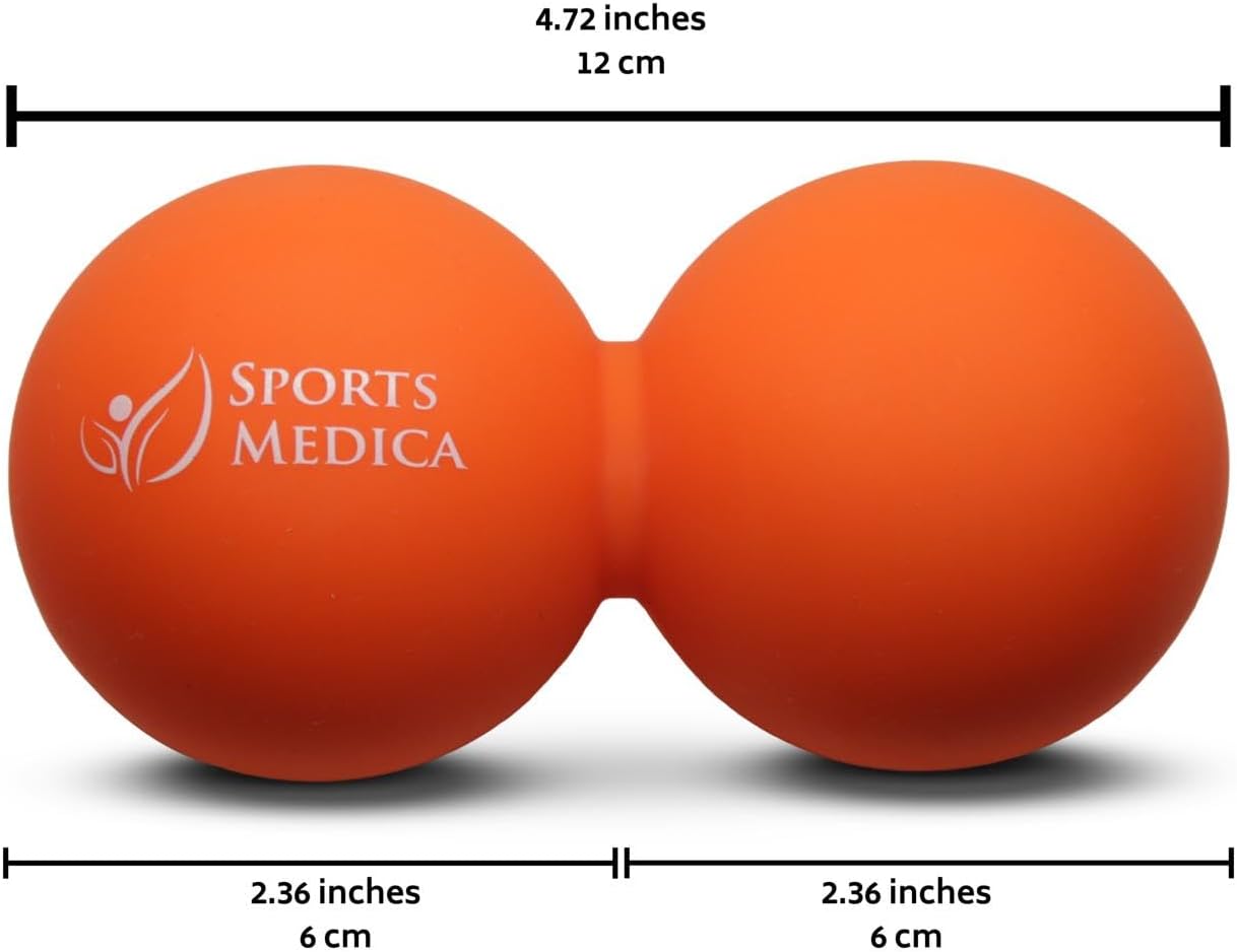 Peanut Massage Ball - Double Lacrosse and Peanut Ball Therapy | Trigger Point Deep Tissue Exercise | Back Muscle Foam Roller for Myofascial Release | Suboccipital Spine Device - Pressure Point