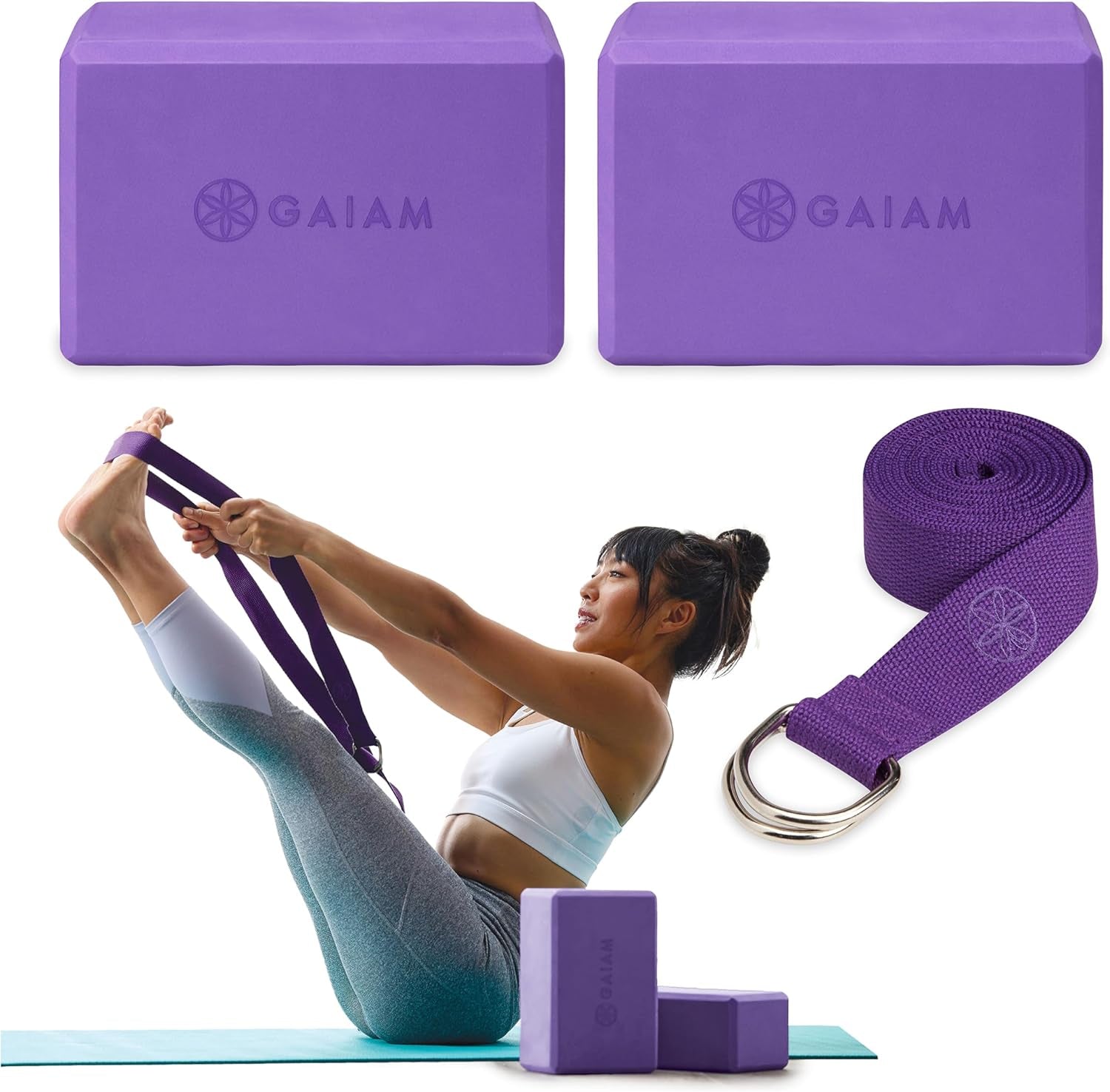 Yoga Block - Supportive Latex-Free Eva Foam - Soft Non-Slip Surface with Beveled Edges for Yoga, Pilates, Meditation