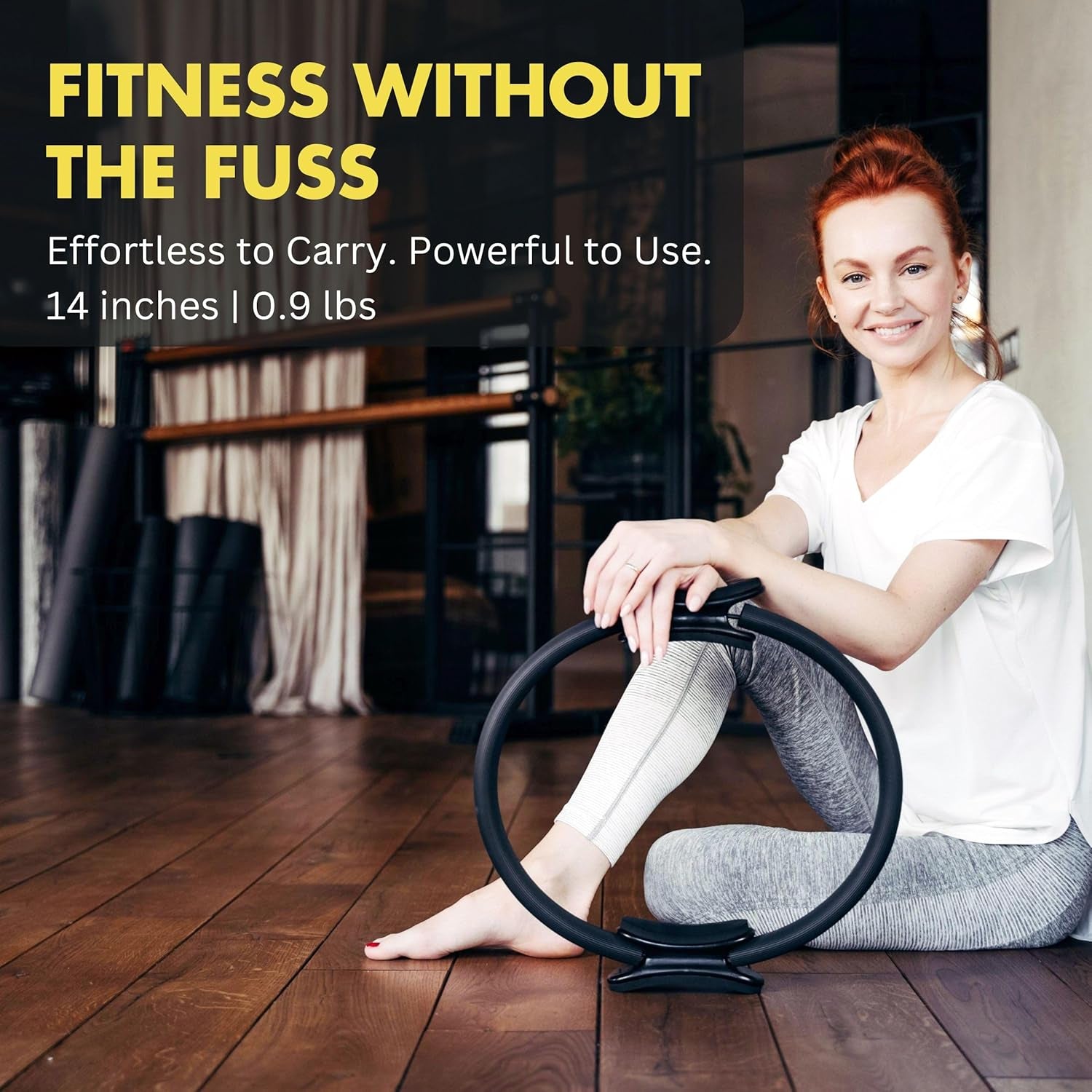 Fitness Circle – 14 Inch Pilates Ring for Focusing on Toning Inner Thighs, Arms, and Core