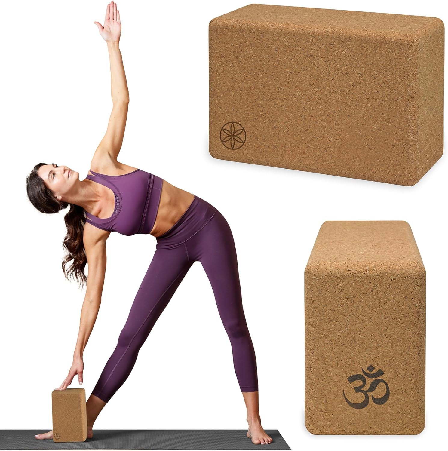 Yoga Block - Supportive Latex-Free Eva Foam - Soft Non-Slip Surface with Beveled Edges for Yoga, Pilates, Meditation