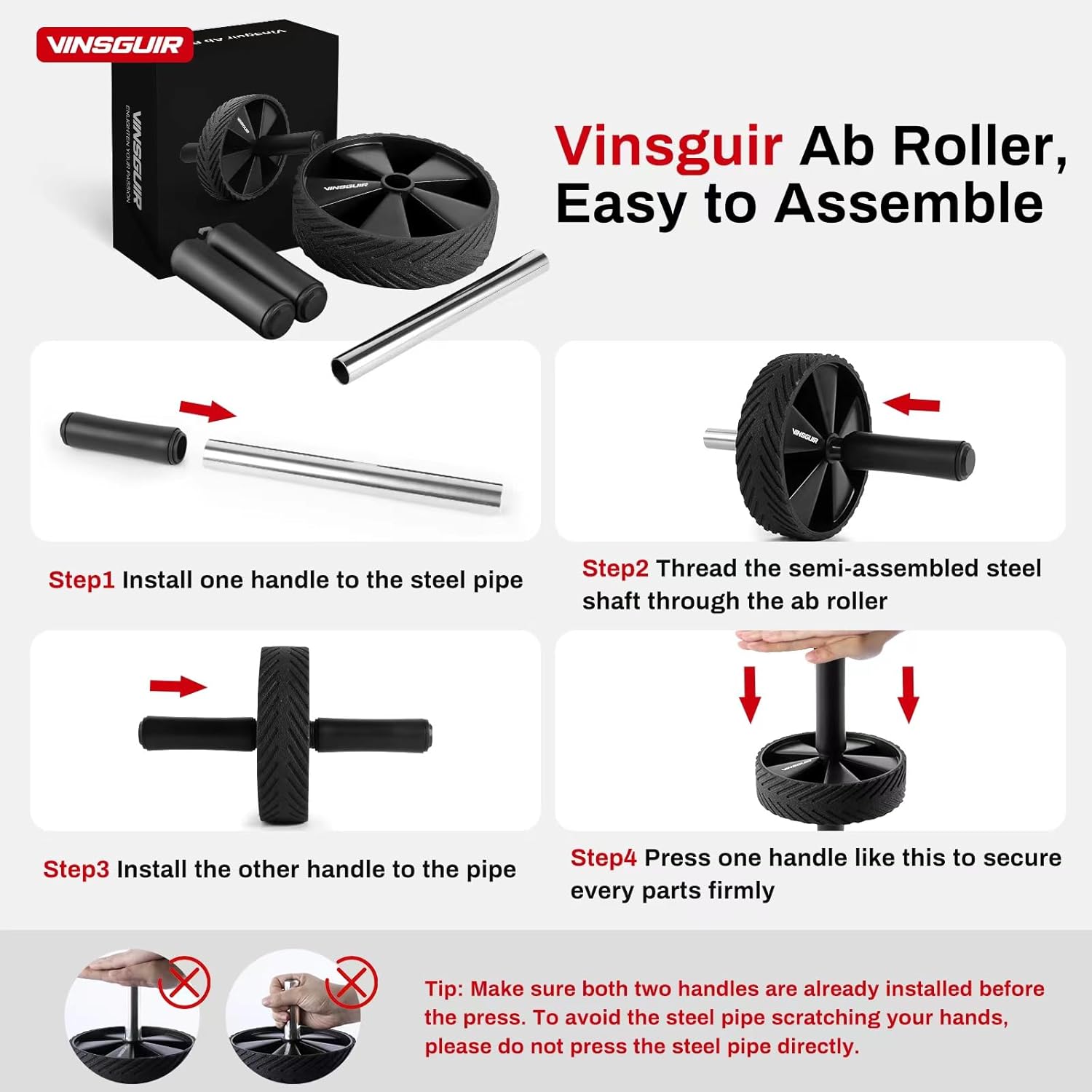 Ab Wheel Roller — Core Strength and Stability Training Tool
