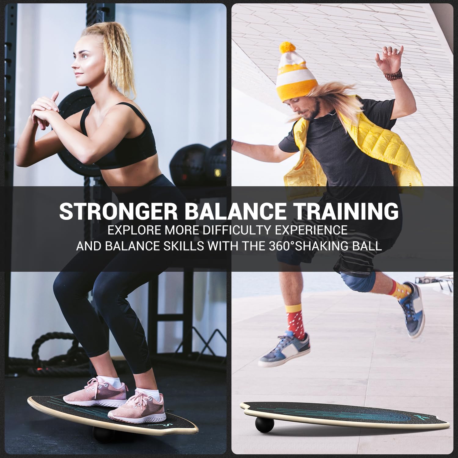 Balance Board Trainer — Adjustable Stability Board for Balance & Core Training
