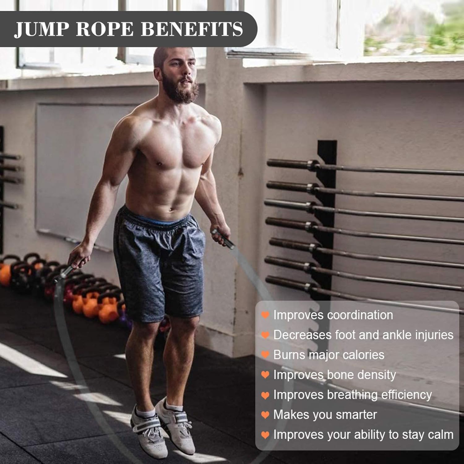 Weighted Jump Rope — Adjustable Cardio Rope for Strength & Conditioning