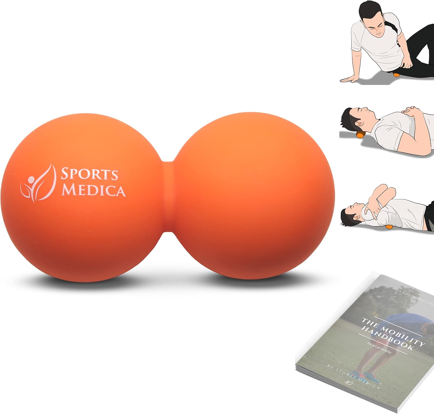 Peanut Massage Ball - Double Lacrosse and Peanut Ball Therapy | Trigger Point Deep Tissue Exercise | Back Muscle Foam Roller for Myofascial Release | Suboccipital Spine Device - Pressure Point