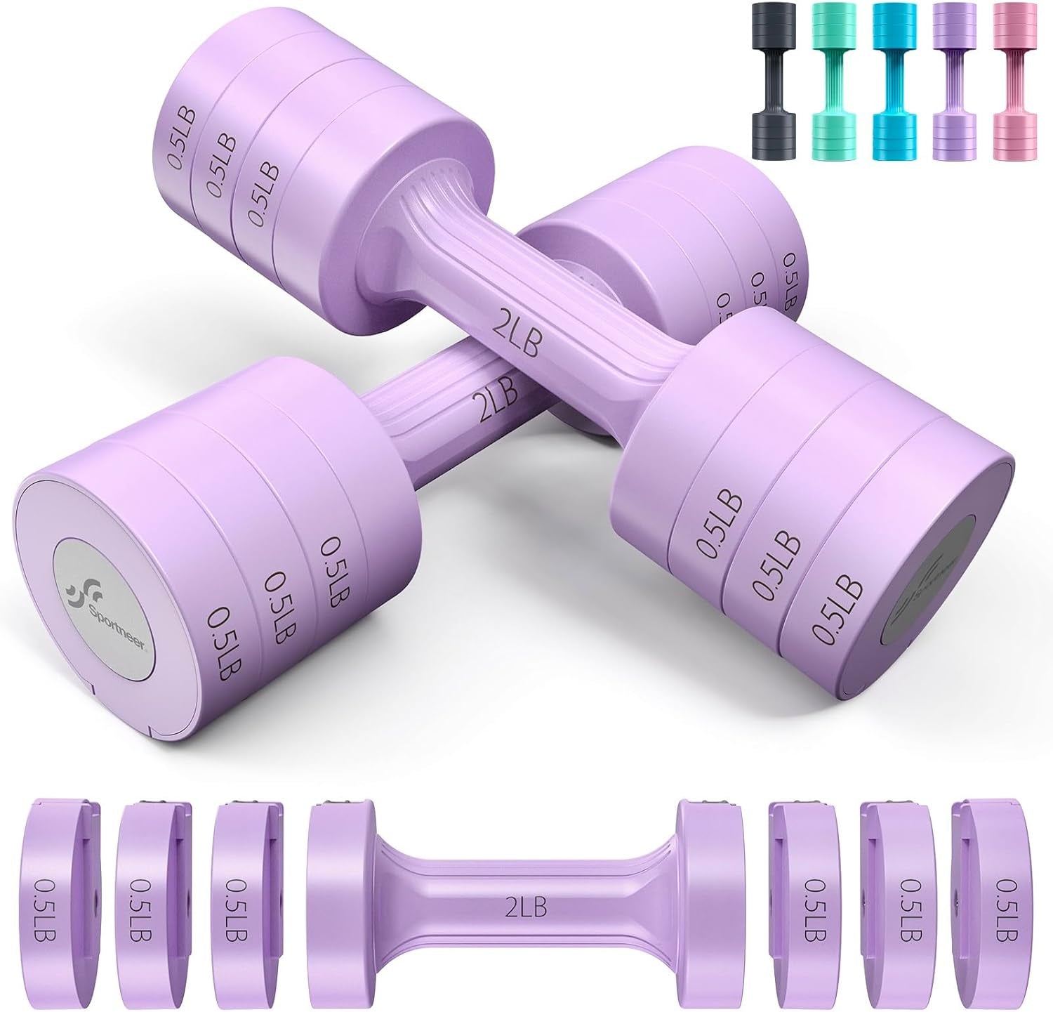 Adjustable Dumbbell Set — 4-in-1 Hand Weights for Home Strength Training