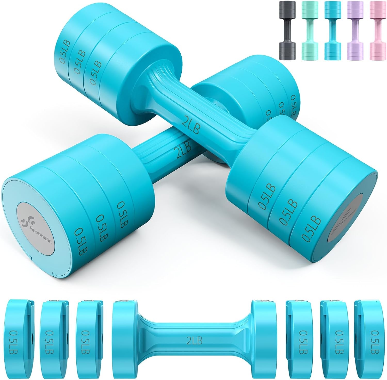 Adjustable Dumbbell Set — 4-in-1 Hand Weights for Home Strength Training