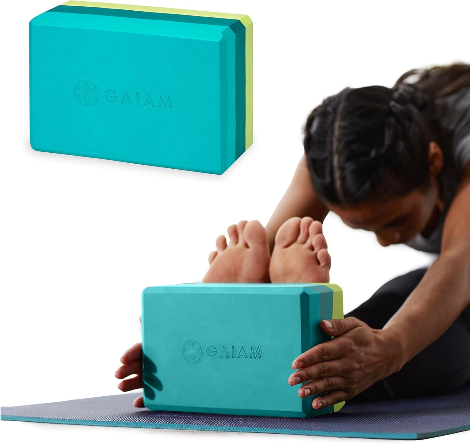 Yoga Block - Supportive Latex-Free Eva Foam - Soft Non-Slip Surface with Beveled Edges for Yoga, Pilates, Meditation
