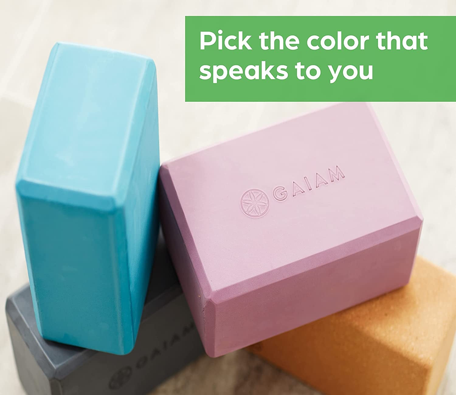 Yoga Block - Supportive Latex-Free Eva Foam - Soft Non-Slip Surface with Beveled Edges for Yoga, Pilates, Meditation