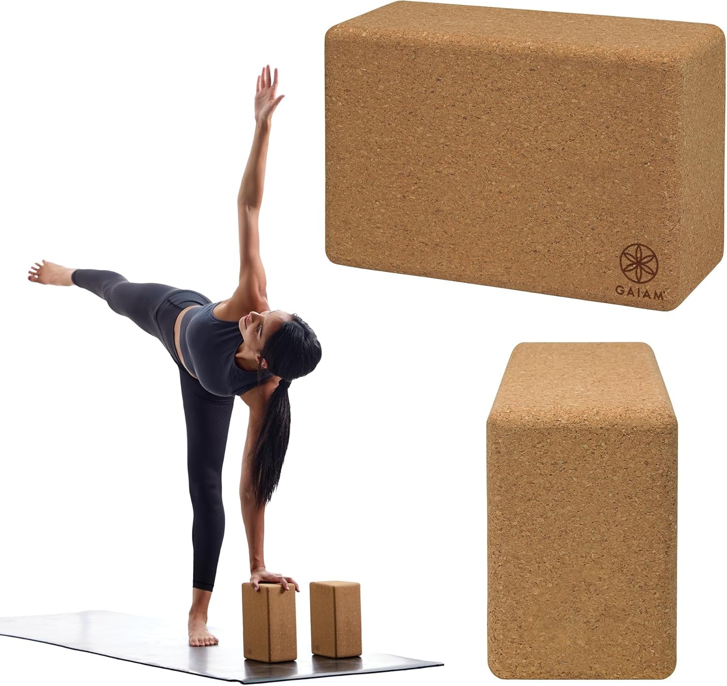 Yoga Block - Supportive Latex-Free Eva Foam - Soft Non-Slip Surface with Beveled Edges for Yoga, Pilates, Meditation