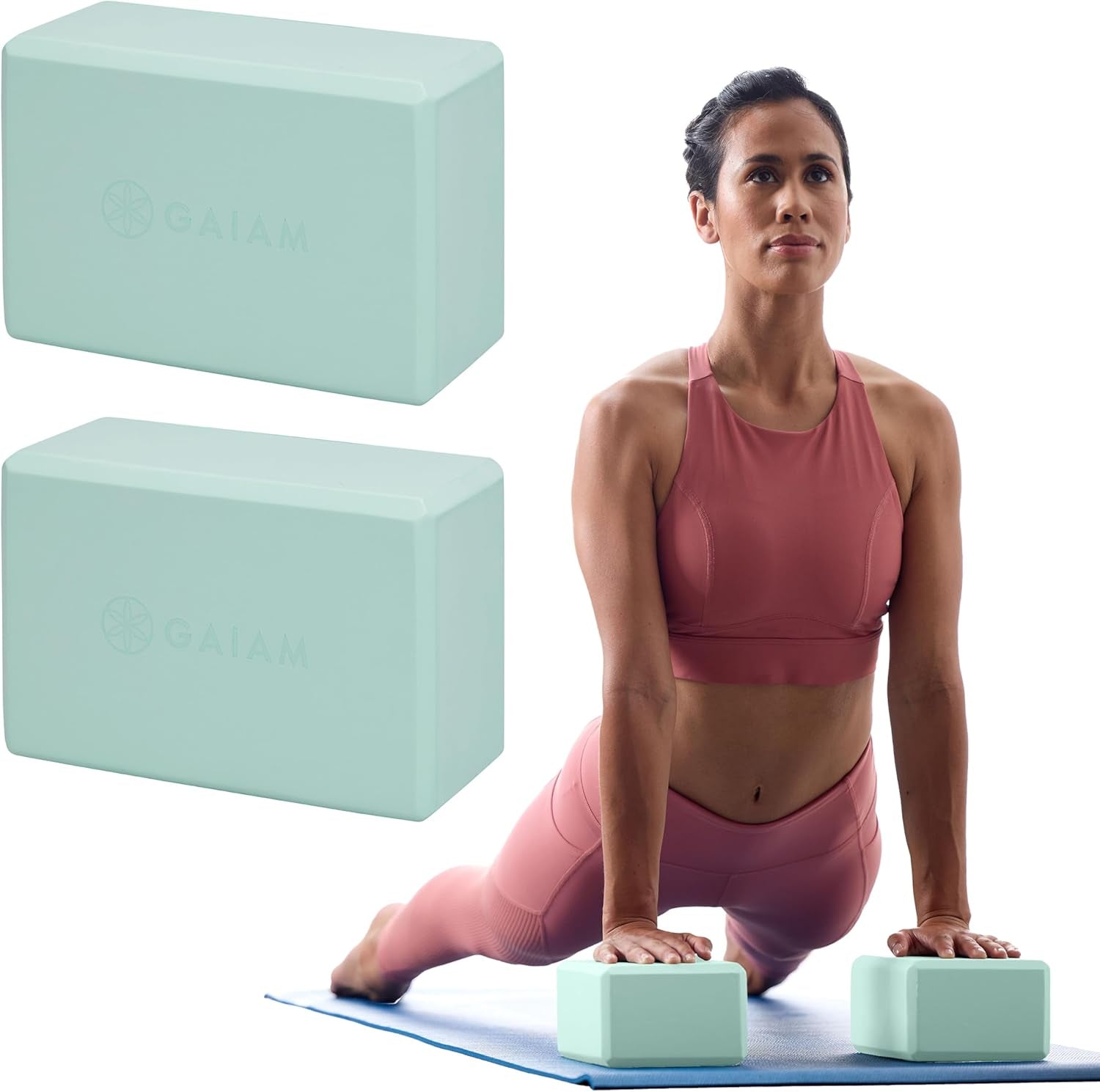 Yoga Block - Supportive Latex-Free Eva Foam - Soft Non-Slip Surface with Beveled Edges for Yoga, Pilates, Meditation
