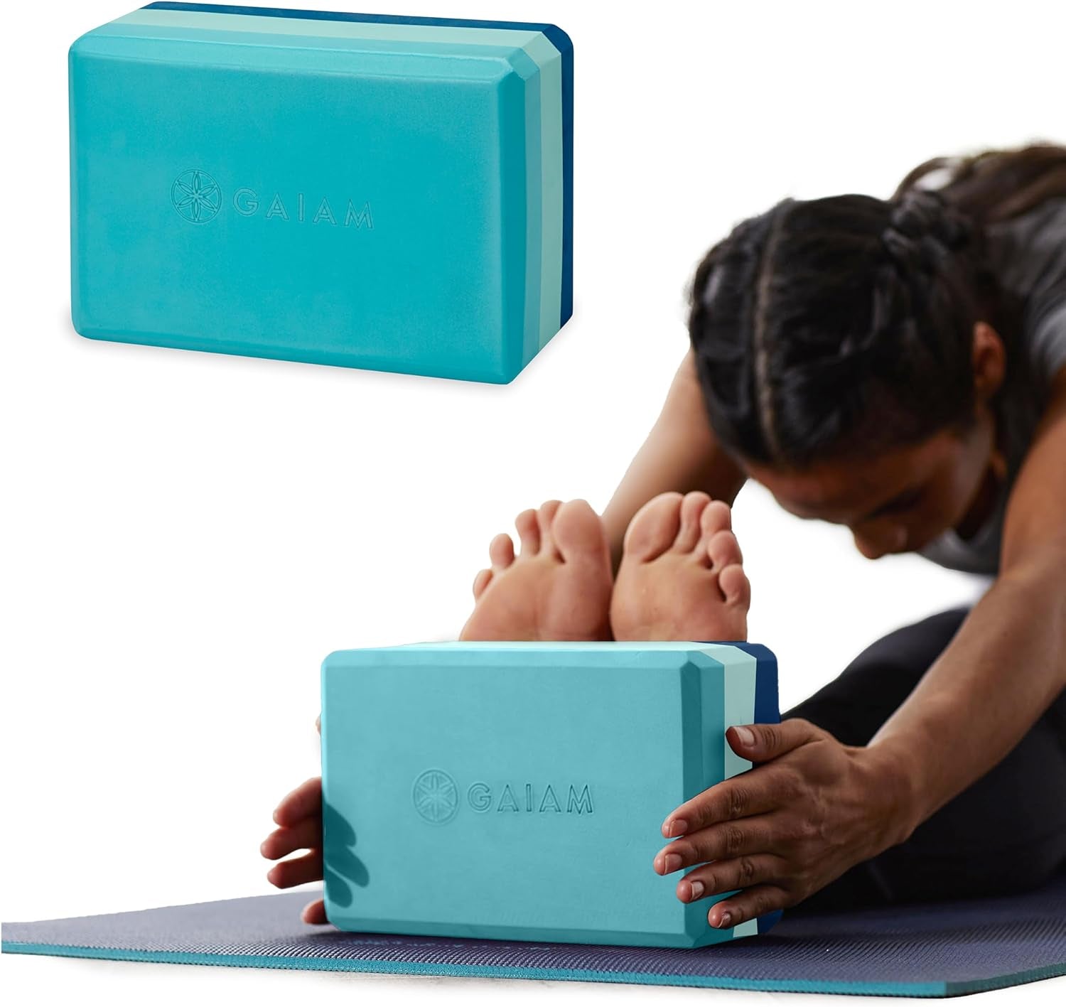 Yoga Block - Supportive Latex-Free Eva Foam - Soft Non-Slip Surface with Beveled Edges for Yoga, Pilates, Meditation